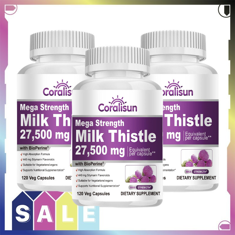 KIRK Milk Thistle Extract 27,500mg รองรับการล้างพิษตับและการทำงานของตับ มีฤทธิ์ต้านอนุมูลอิสระ