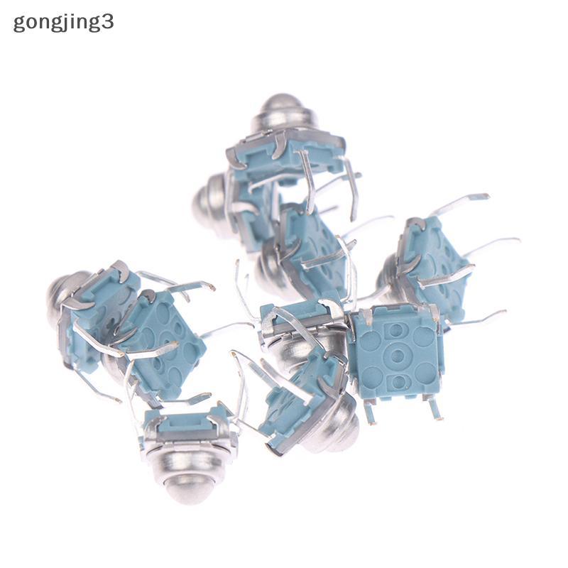 Gongjing3 10pcs TS-F007 7*7 โลหะลูกเหล็กรีเซ็ตสวิทช์ DIP ประเภท 4 พินสวิทช์สัมผัส th