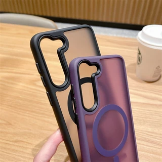 เคส For Samsung Galaxy A07 A17 A27 A37 4G/5G S25Fe S24Fe S23Fe เคสแม่เหล็ก ฝาหลังแข็ง ส่งจากไทย Frosted Case 016