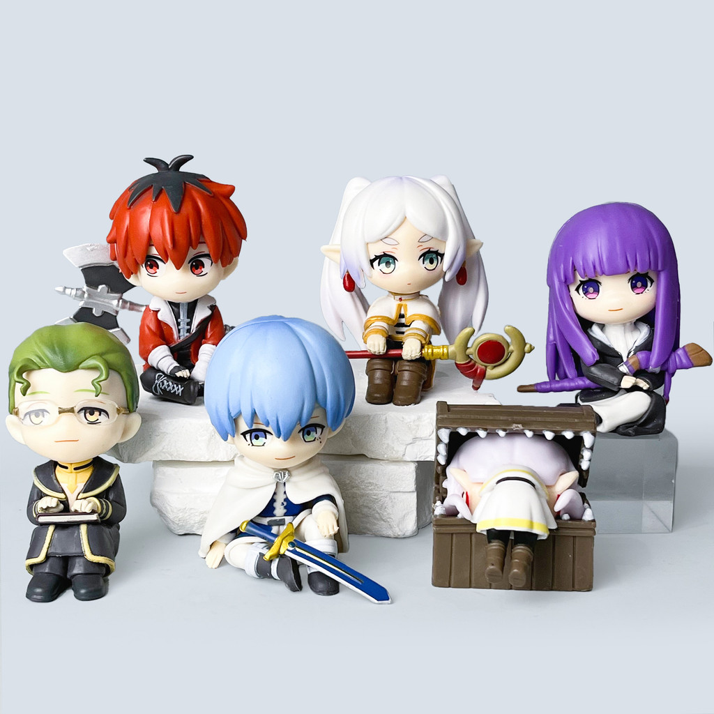 6 ชิ้น/เซ็ต 7 ซม.Frieren: Beyond Journeys End Anime Figures Fern Himmel รุ่น Q ตุ๊กตาการ์ตูนรุ่นตกแต่งรถของเล่นของขวัญ
