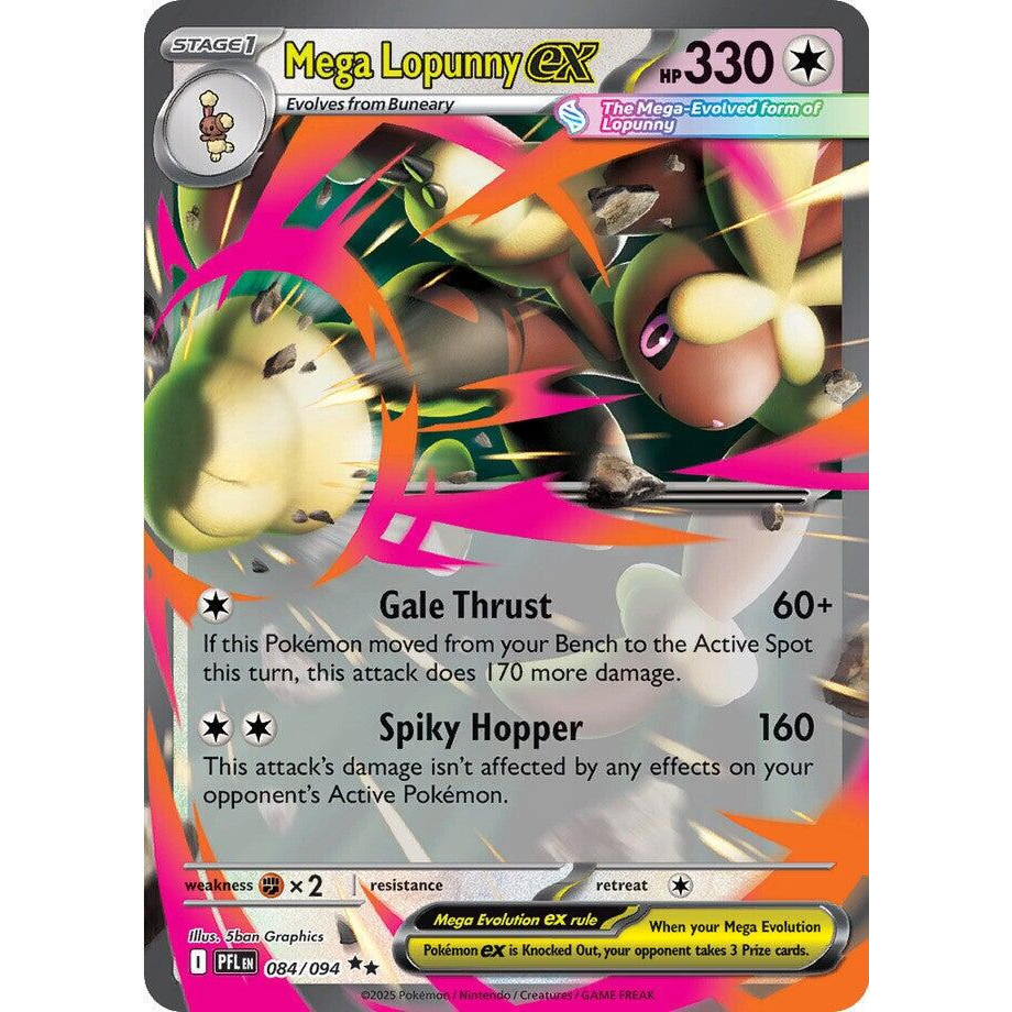 [Binder Condition] Mega Lopunny ex 84 Pokemon Phantasmal Flames
