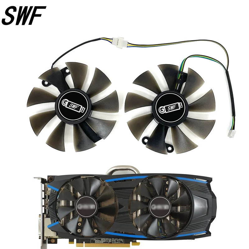 -2 ชิ้น/เซ็ต GA91S2H 87 มม.GTX 1060 EXOC 3GB GPU Cooler พัดลมสําหรับ KFA2 GALAX GeForce GTX1060 EXOC