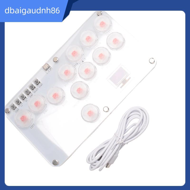 READY STOCKHitBox Fighting Stick Controller สีสัน RGB Light Fighting เกมคีย์บอร์ดสําหรับ PC Switch