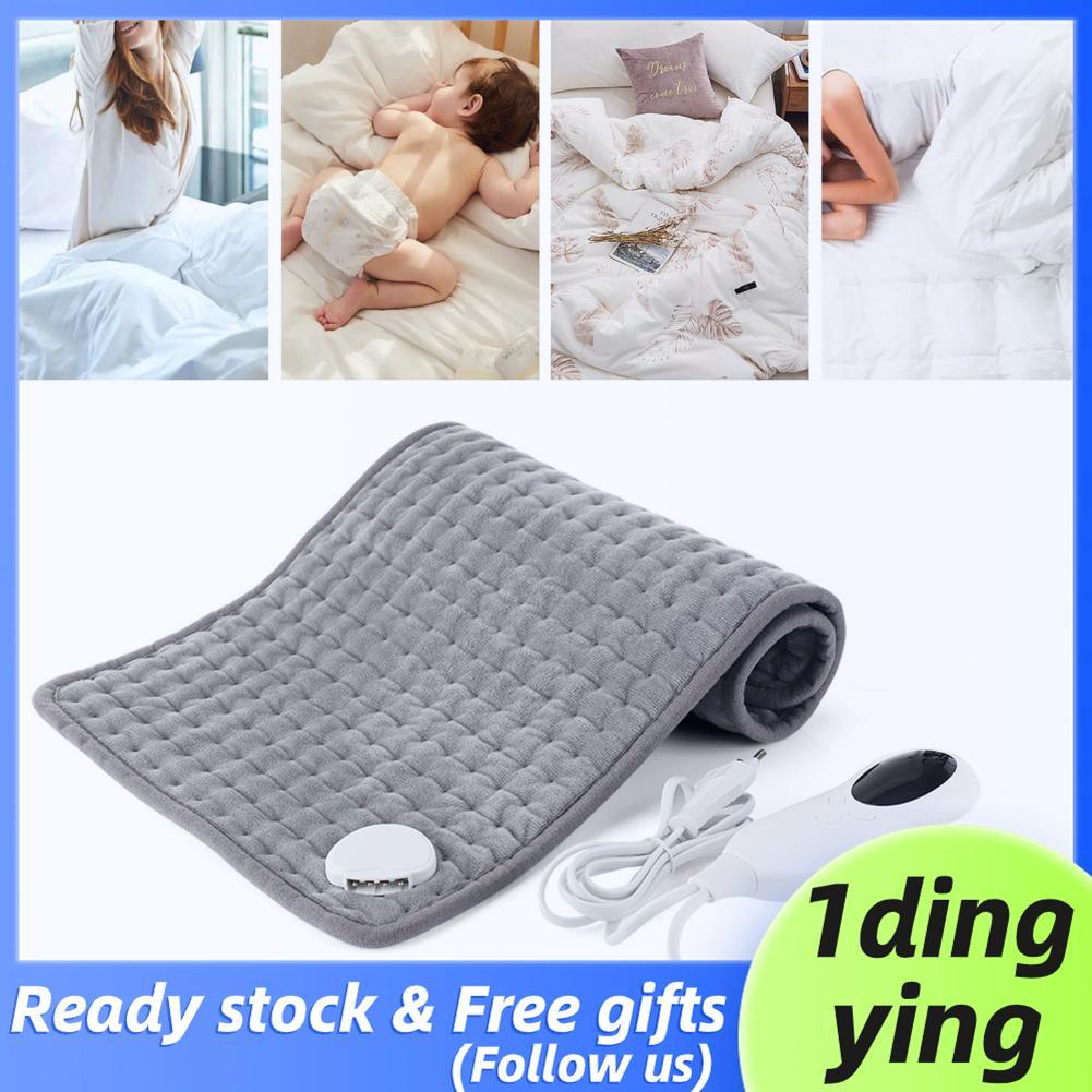 1dingying.th KIMISS แผ่นทำความร้อนไฟฟ้า 60x30 ซม. พร้อมอุณหภูมิ 10 ระดับสำหรับคอและไหล่บรรเทา - ความ