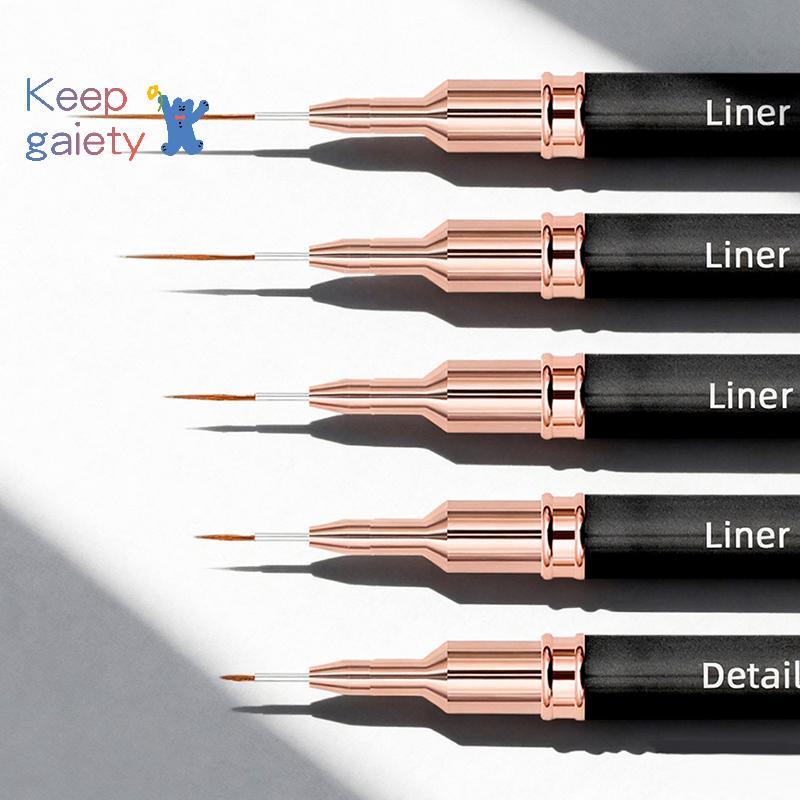 Kpt-t 5PCS Nail Art Liner แปรงขนาดภาพวาดเล็บออกแบบปากกา รูปที่ 8