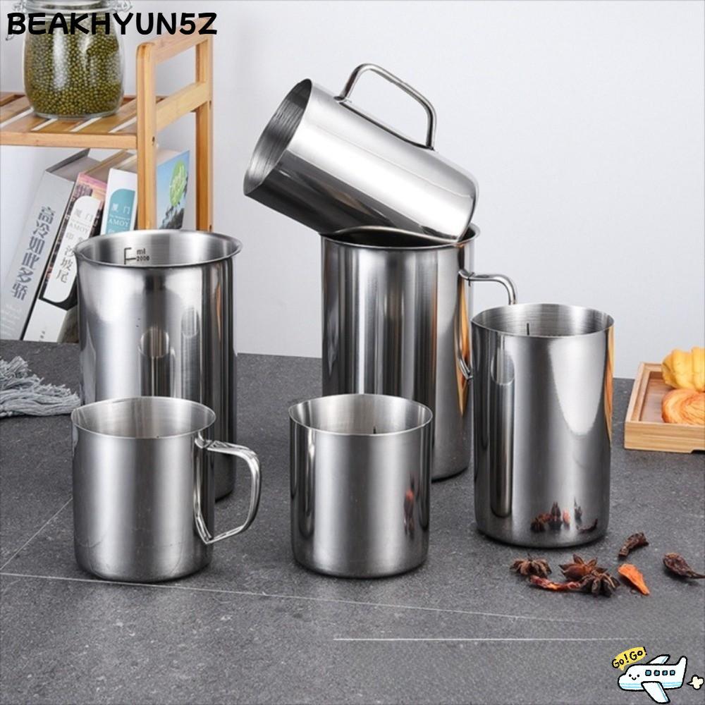 BEAKHYUN5Z ถ้วยตวง, บีกเกอร์ห้องปฏิบัติการความจุขนาดใหญ่ 500 มล., บีกเกอร์สแตนเลสขนาด 1000 มล. จบการศึกษาบีกเกอร์ครัวเครื่องมือ