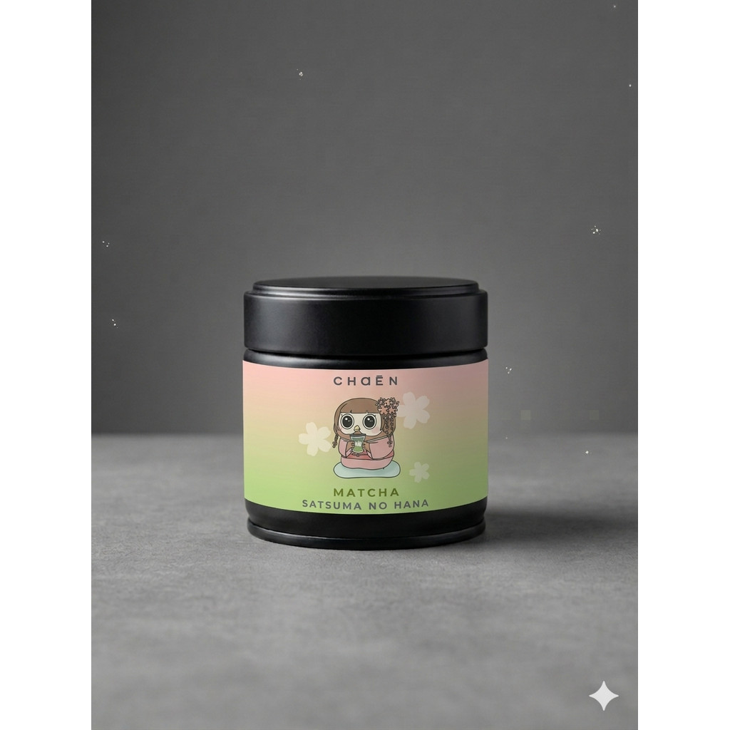 Matcha Satsuma no Hana 30g แบบกระปุก : มัทฉะเกรดพิธี (Ceremonial Grade)