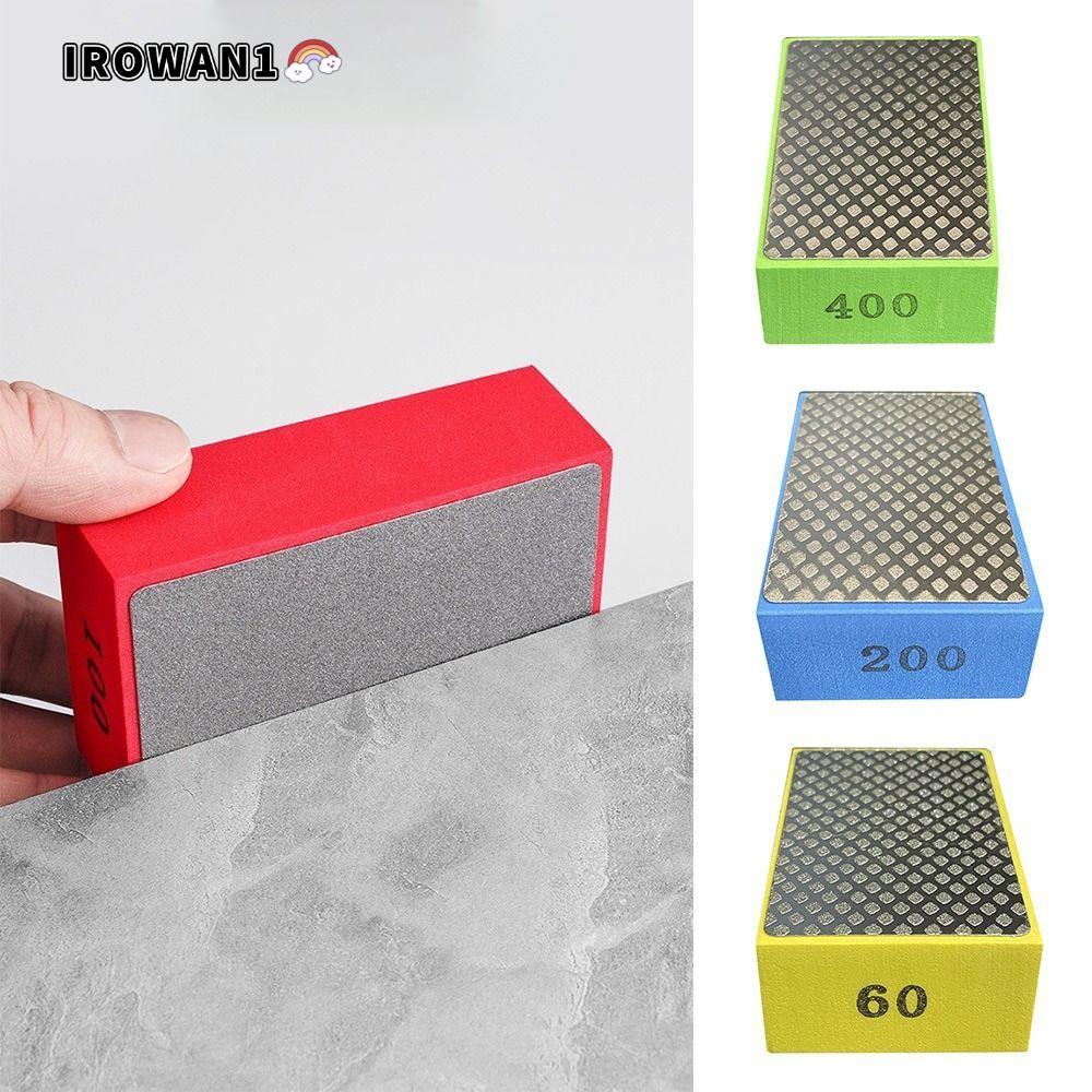 แผ่นขัดมือเพชร IROWAN1 ขนาด 60/100/200/400 กริต แผ่นขัดกระเบื้องแก้ว ขัดและบดขอบหินอ่อน เซรามิก