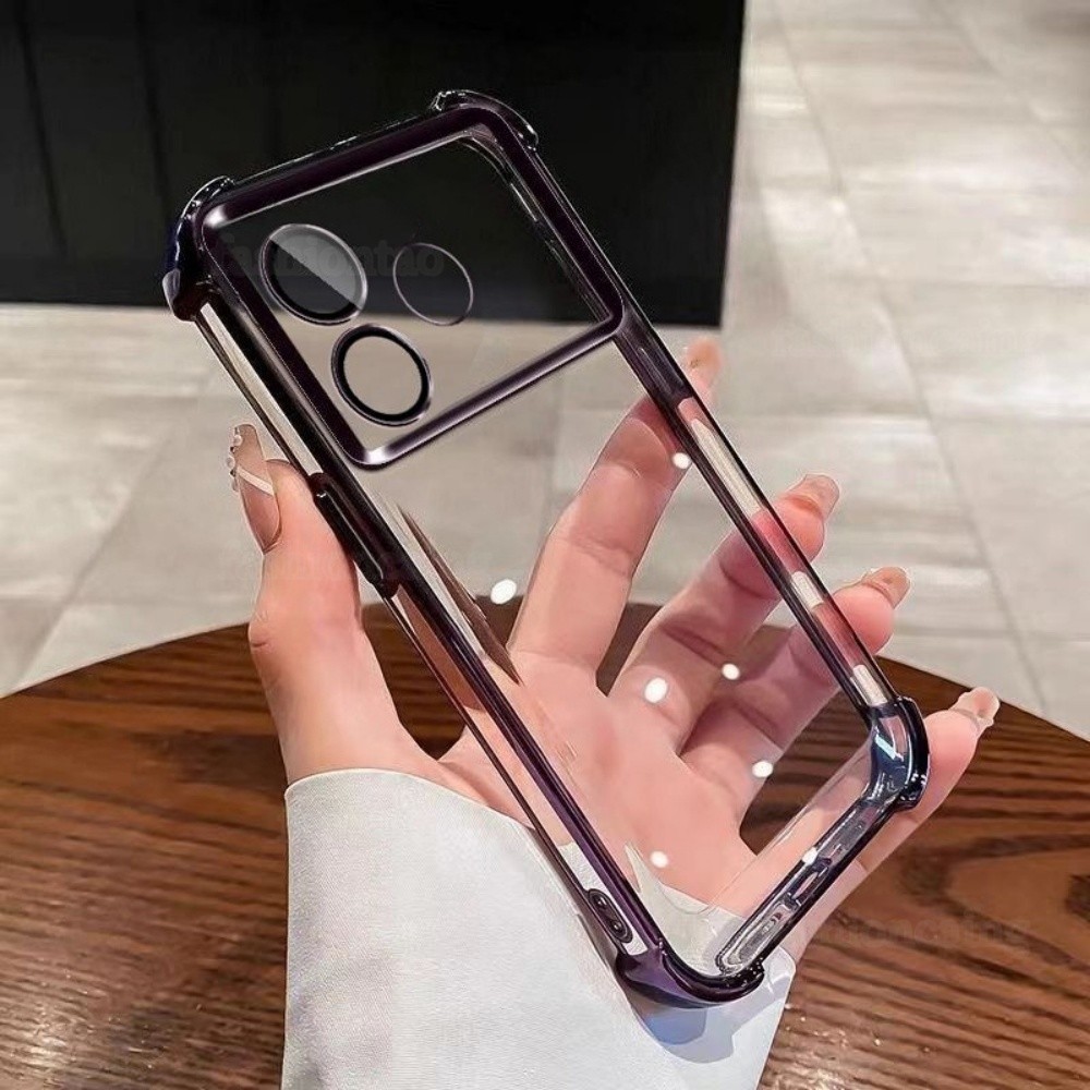 เคสใส กันรอยเลนส์กล้อง สำหรับ Oppo A6C A6S A6T A6TPro A6 4G/5G A6X A6Pro A5 A5i A5x A5iPro เคสขอบสี กันกระแทก หรูหรา 021