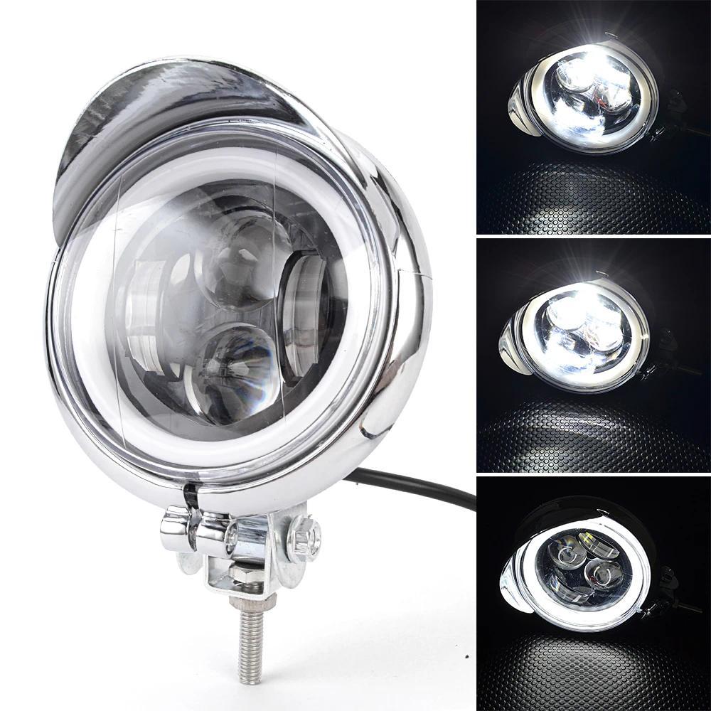 OL Morcycle LED Sp Driving Light Headlight Auxiliary Splight Lamp for Honda Suzuki Kawasaki Cafe Rac