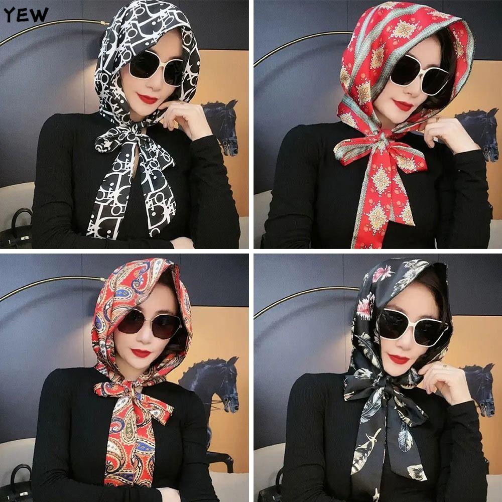 YEW Turban Soft จําลองผ้าไหมครีมกันแดด Headscarf