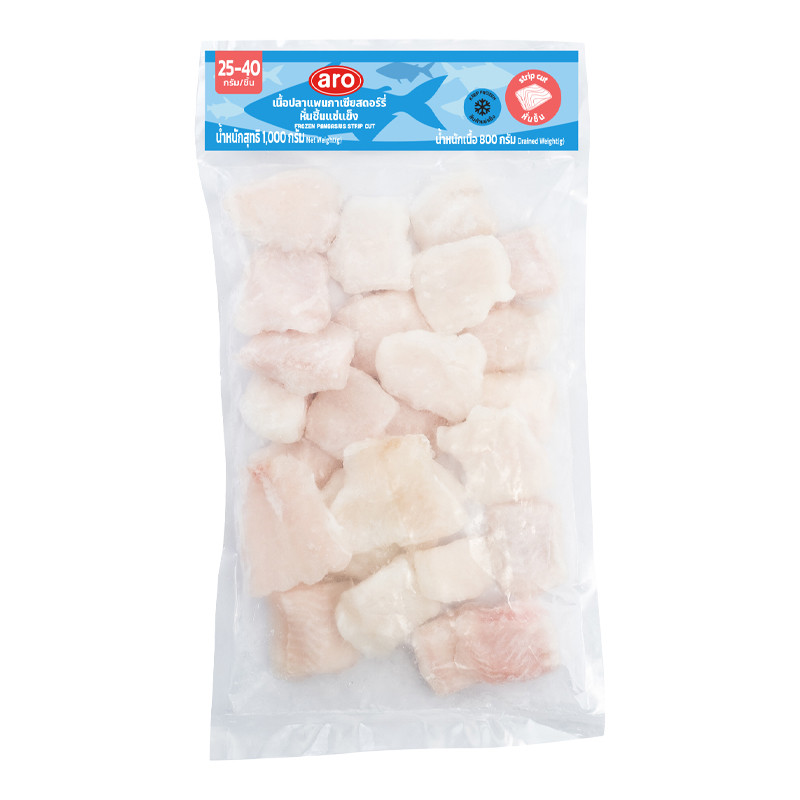 เอโร่ เนื้อปลานิลแล่แช่แข็ง (55-85 ก./ชิ้น) 1 กก. (ARO Frozen Tilapia Fillet (55-85 g/pc) 1 kg)