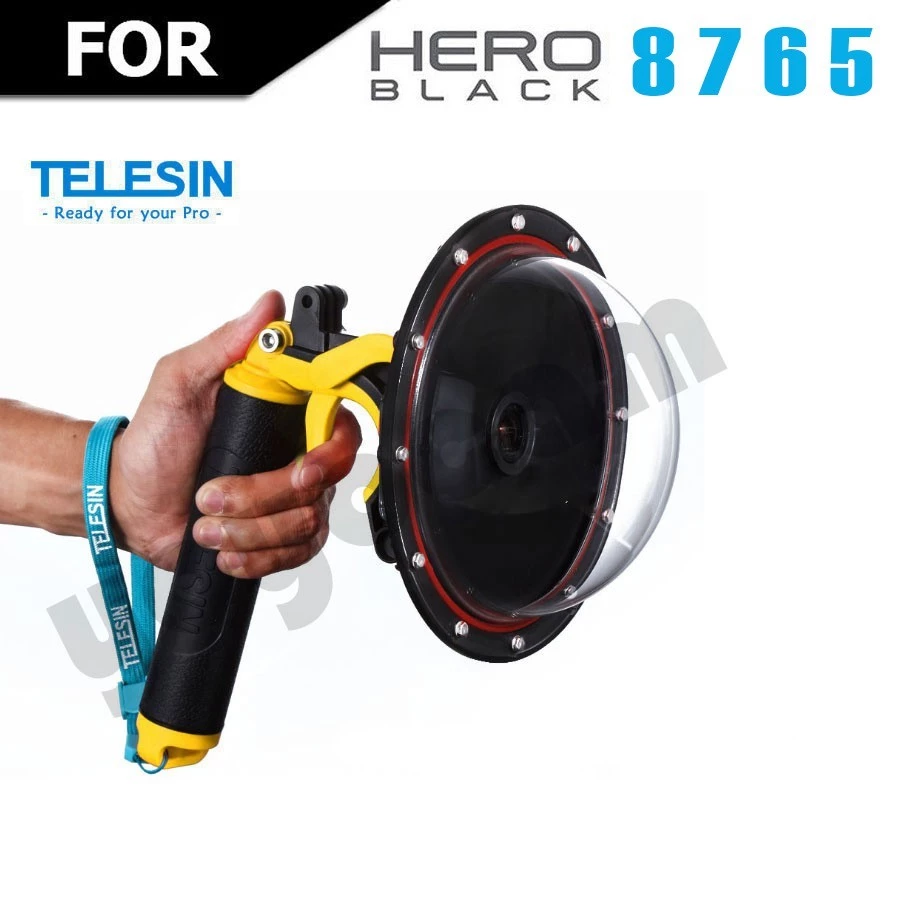 TELESIN ทุ่นลอยน้ำ GoPro Dome Port สำหรับ HERO 5/6/7/8/2018