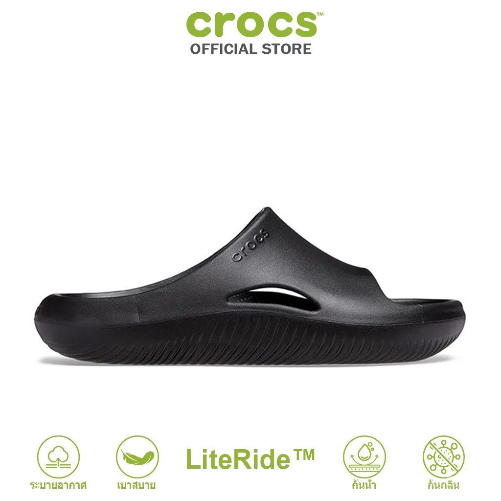 CROCS Mellow Slide รองเท้าแตะผู้ชาย รองเท้าแตะสําหรับผู้ใหญ่ รองเท้าแตะ Unisex รุ่น MELLOW RECOVERY 