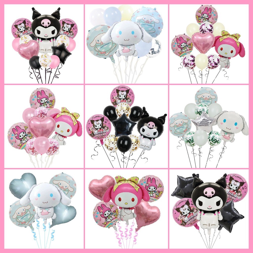 พร้อมส่ง ลูกโป่งฟอยล์ ลายการ์ตูน Sanrioed Kuromi My Melody น่ารัก ขนาดใหญ่ สําหรับตกแต่งห้อง ปาร์ตี้วันเกิด พร็อพถ่ายรูป