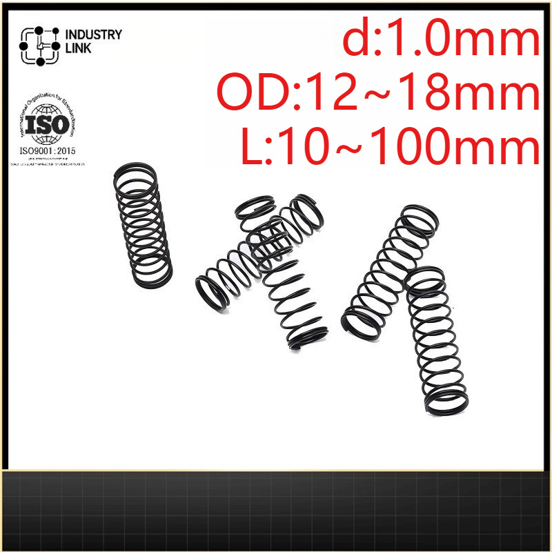 65Mn สปริงอัดเหล็ก d1mm OD12-18mm L10-100mm .แรงดันแรง สปริงคืน สปริงอัด ป้องกันความเมื่อยล้า(GH-ZZA)