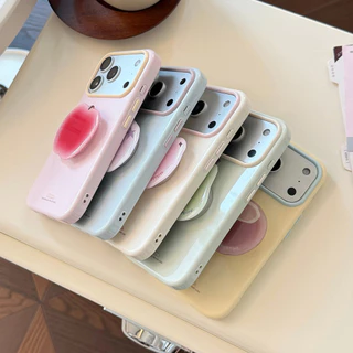 เคสโทรศัพท์ป้องกันขาตั้งผลไม้สไตล์อิน ผลิตจากวัสดุ TPU เข้ากันได้กับ iPhone12, 13, 14, 15, 16, 17 Pro Max