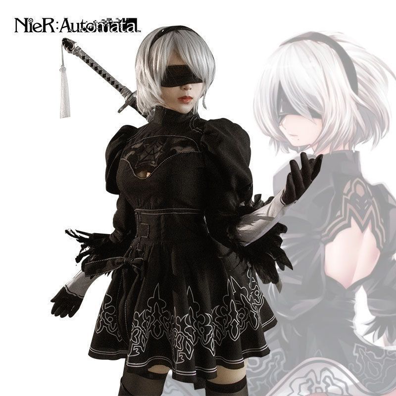 NieR: ชุดคอสเพลย์ Automata 2B, เสื้อผ้า 2B ครบชุด 9Scos สไตล์ 2D