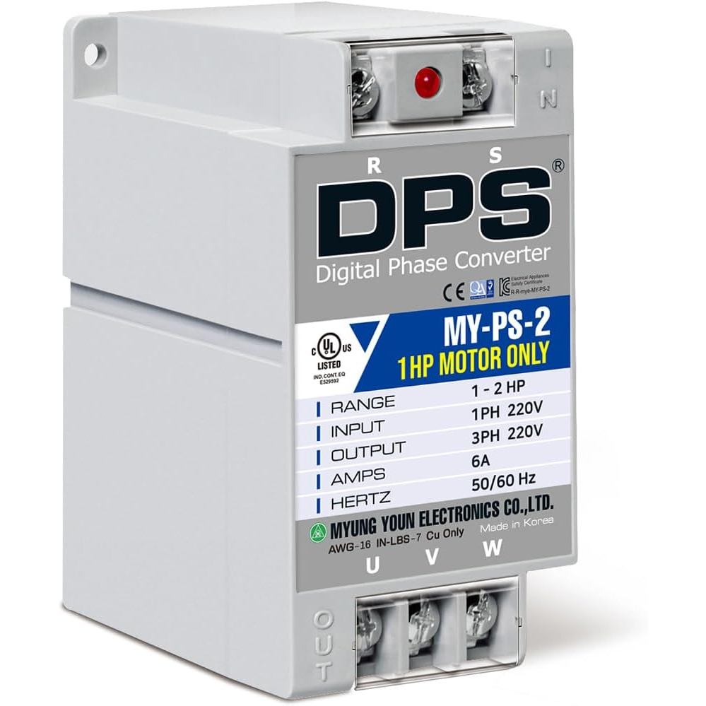 ขายดีที่สุด DPS 2HP My-PS-2 ใช้สําหรับ 1HP(0.75kW) 3A Motor, Single to 3 Phase Converter, 1 DPS ต้อง