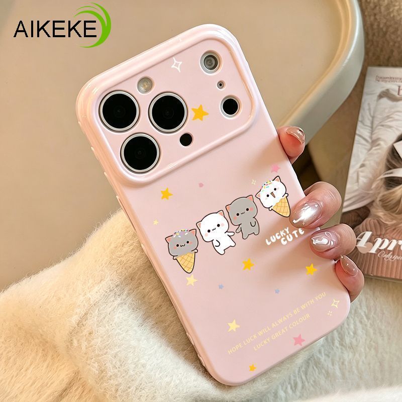 น่ารักหวานกรวย Kitty เคสโทรศัพท์สําหรับ Huawei Mate 80 Pro Max 70 Air 70 60 50 40 30 Pro Plus สีลูกกวาด Lateral Love Heart Cover Anti-fall Soft Casing