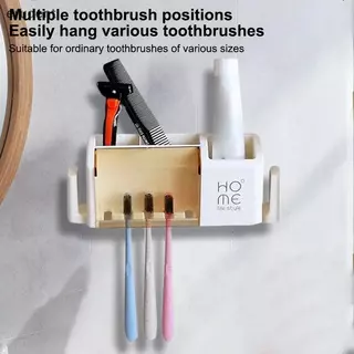 Erudent Multi Functional ติดผนังห้ารูผู้ถือแปรงสีฟันห้องน้ํา Ra Organizer สําหรับครอบครัวยาสีฟัน Storage Solution ใหม่