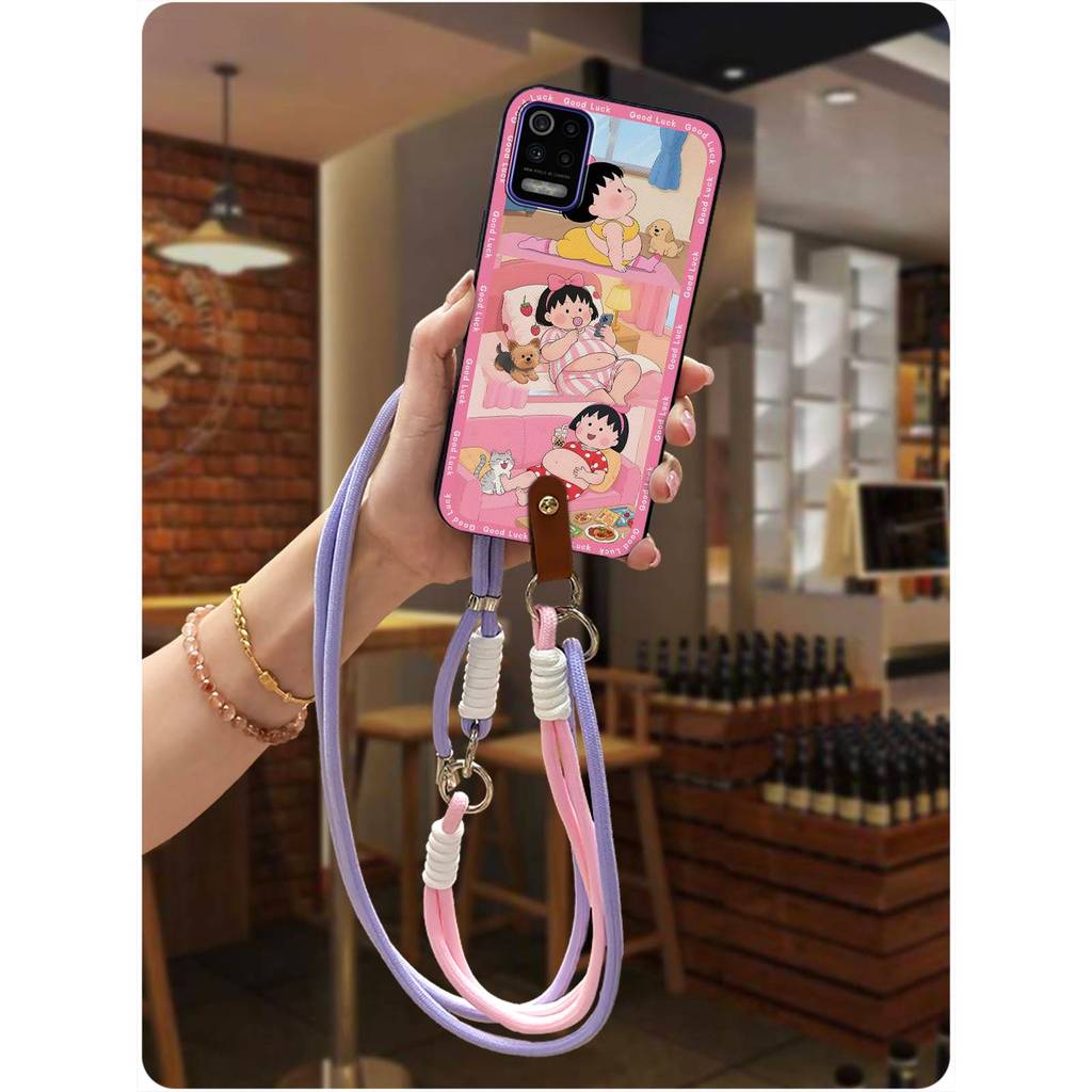 การออกแบบแฟชั่นการ์ตูนเคสโทรศัพท์สําหรับ LG K52/Q52/K62/K62 + กันน้ําสร้อยคอน่ารักป้องกันฝุ่นป้องกัน