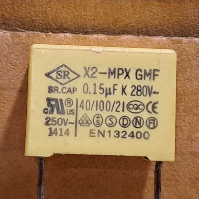 MKP 0.15Uf Box Capacitor (150N) 280Vac * *