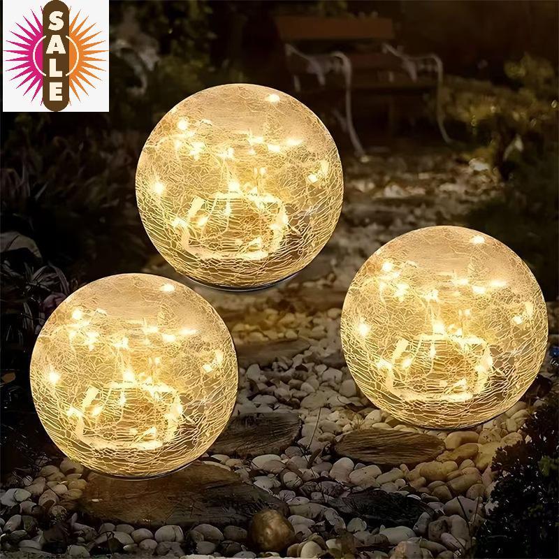 Ap พลังงานแสงอาทิตย์ Creed Glass Ground Stake Light Bright Soft Light สําหรับ Garden Patio Camping D