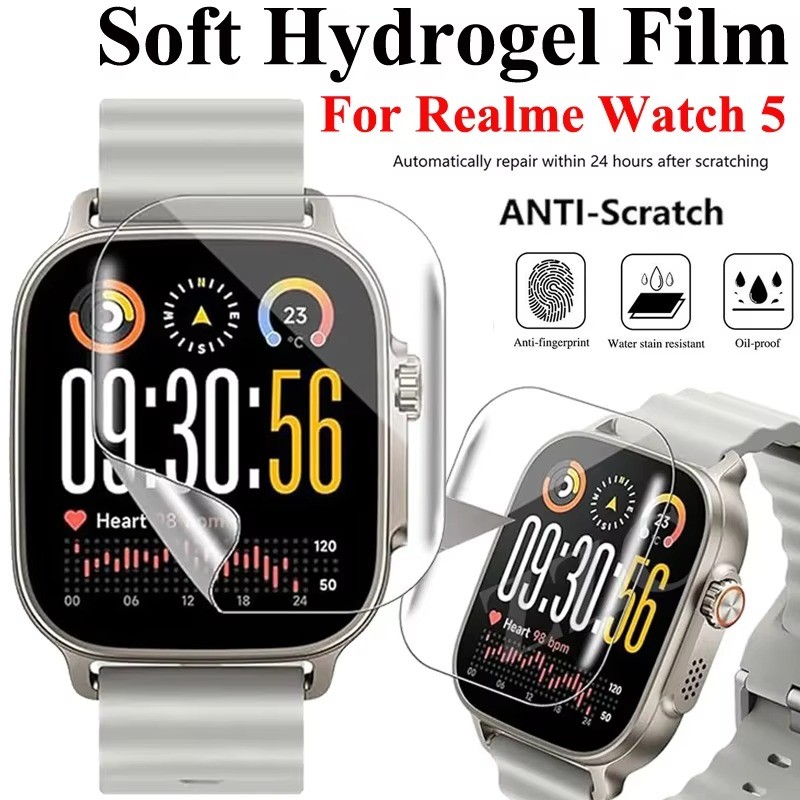 3PCS ป้องกันหน้าจอสําหรับRealmeนาฬิกา 5 Anti Scratch Hydrogelฟิล์มนุ่มสําหรับRealmeนาฬิกาT1 S2 S Pro