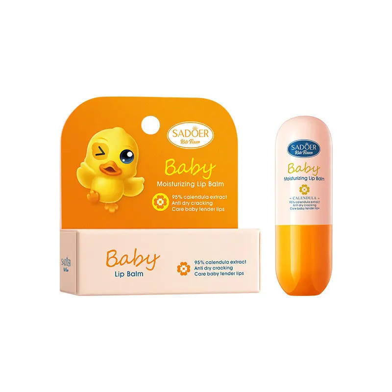 [ROREC] SADOER Baby Calendula Anti-Cracking Moisturizing Lip Balm Gentle Nourishing Care สําหรับเด็ก