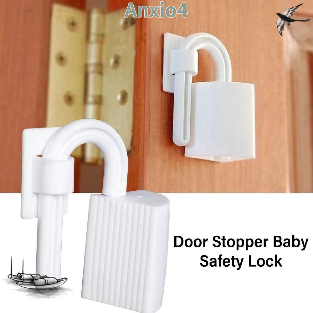 ANXIO4 ที่กั้นประตู, Anti Pinch Hand PP Baby Safety Lock, ความปลอดภัยของเด็ก Anti-grip ติดตั้งง่ายทนทานเด็กป้องกันความปลอดภัยเด็ก