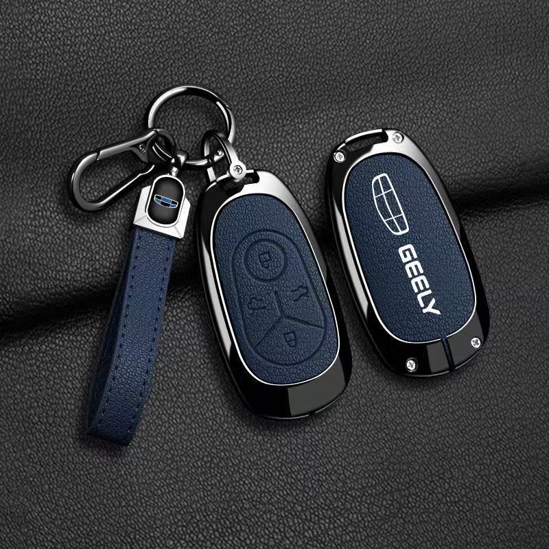 Geely EX2 Geome ฝาครอบกุญแจรถ Geely EX2 EV สังกะสีหนังกุญแจรถสําหรับ Geely 2025-2026 Accesorios EUGV