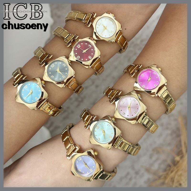 ใหม่ Y2K อิตาเลี่ยน Elastic Charm สแตนเลสหัวใจนาฬิกาสร้อยข้อมือผู้หญิง DIY 9 มม.ความกว้างกําไลข้อมือสําหรับเพื่อนวันเกิดเครื่องประดับของขวัญ