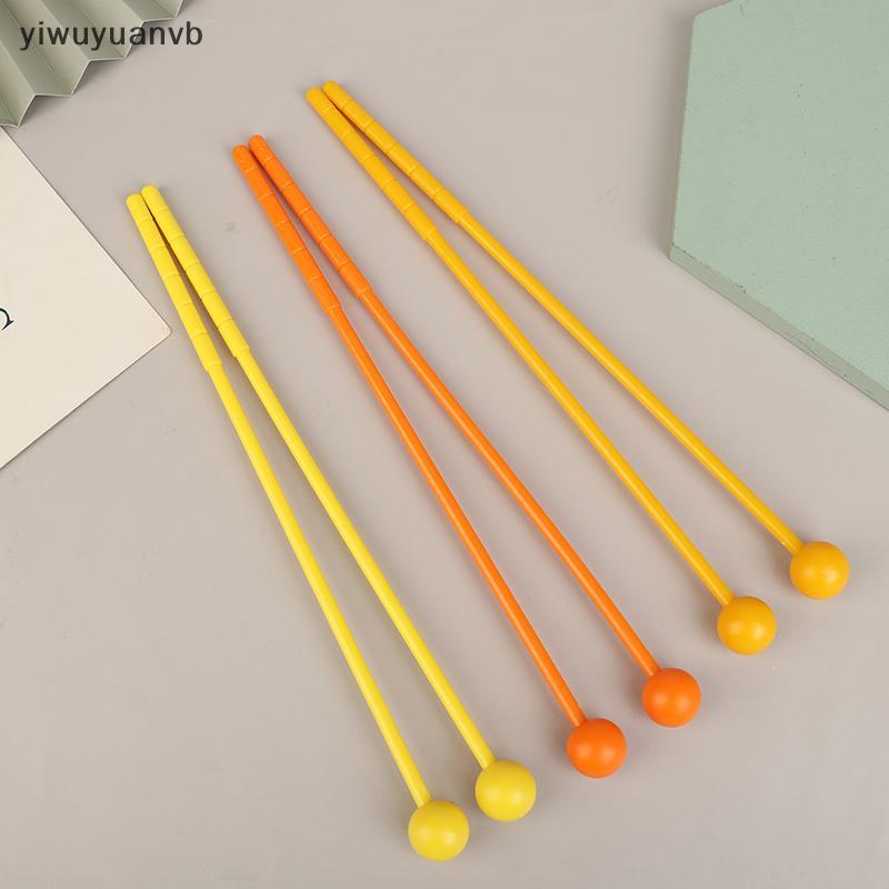 Yiwuyuanvb] 2 ชิ้นกลองกระทบ Stis Mallets Drumstis ผู้ใหญ่เด็ก Sti Mallet เครื่องดนตรีพลาสติกของเล่นเด็กใหม่