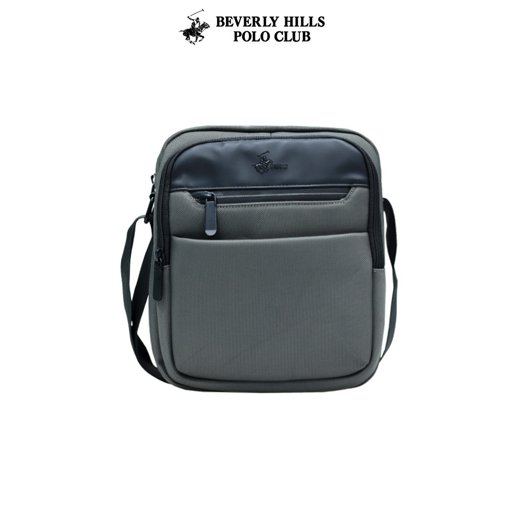 BEVERLY HILLS POLO CLUB กระเป๋าสะพายข้างผู้ชาย / Nylon / Grey / BHC046N9