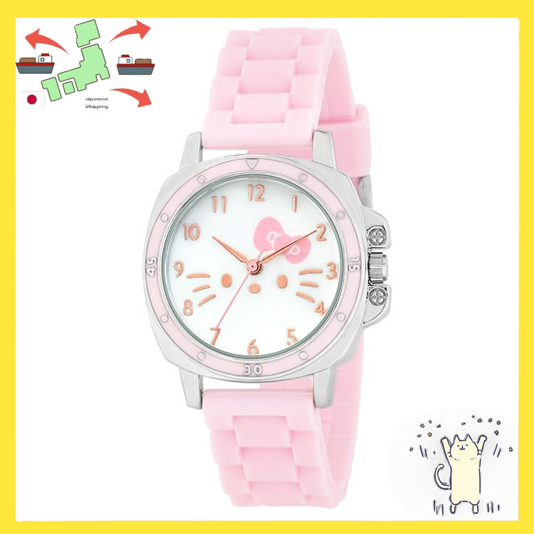 [Japanese Version] [J-Axis Sanrio Rubber Big Face Watch Hello Kitty CR3C0008-KTP Ladies Pink