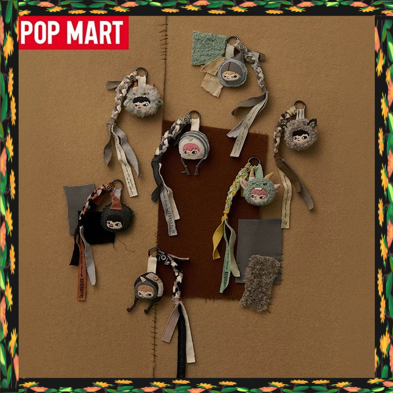 POPMART Hirono Hirono Felt เครื่องประดับกล่องลึกลับผ้าผู้ถือหนังสือเดินทางกระเป๋าอุปกรณ์ต่อพ่วงเทพธิดาของขวัญ