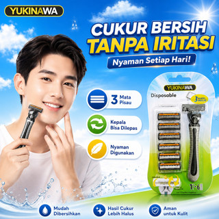 Beragam Alat Pisau Cukur Cukuran Pencukur Manual Kumis Jenggot Garuk Bulu Kaki Ketiak Pria Wanita Set Gagang Free Refill Isi 6 Ulang Tajam Strip Pelicin Pelumas Aloe Vera Kulit Sensitif Halus Shaver Razor 6 7 Mata Pisau Yukinawa Orlee 3 4 Lapis Layer