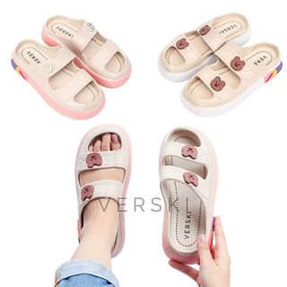 VERSKI Velora Sandal Wanita Sendal Slop Wanita Slipper Rumah Sandal Slip-On Sendal Rumah Sandal Rumah Anti Slip Sendal Jelly