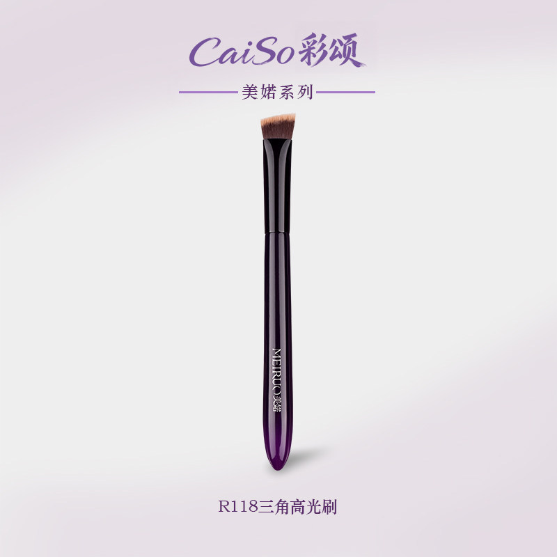 CaiSo CaiSo แปรงแต่งหน้า Mei Ruo R118 แปรงไฮไลท์สามเหลี่ยม Facial Brightening ผมนุ่มรูปแบบ Nasolabia