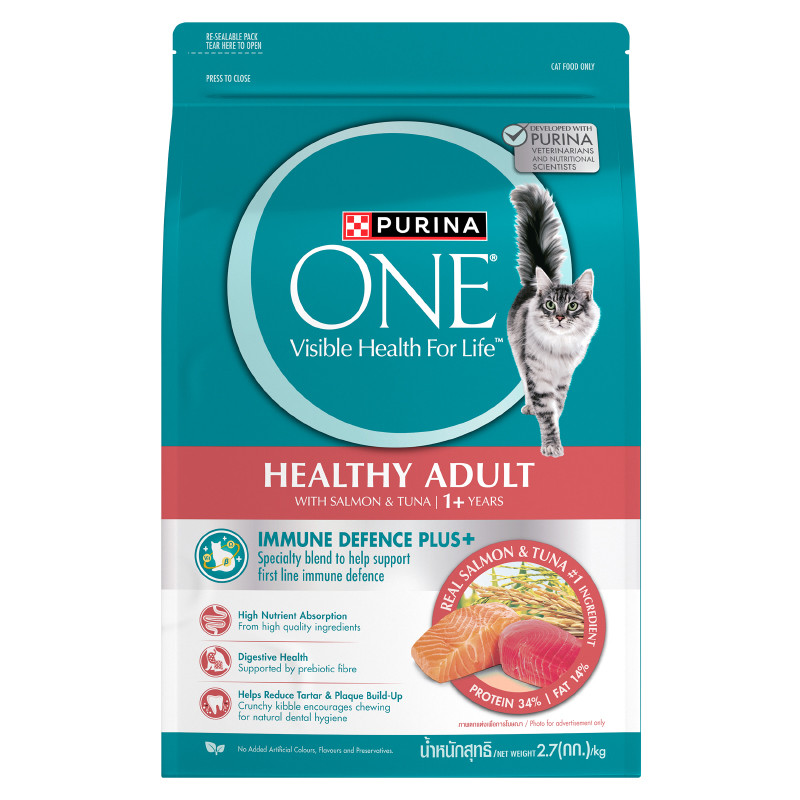เพียวริน่าวันเทนเดอร์ซีเล็คแซลมอน 2.7กก. Purina One Tende rSalmon 2.7kg. [หมายเลขบาร์โค้ด 8850125001695 ]