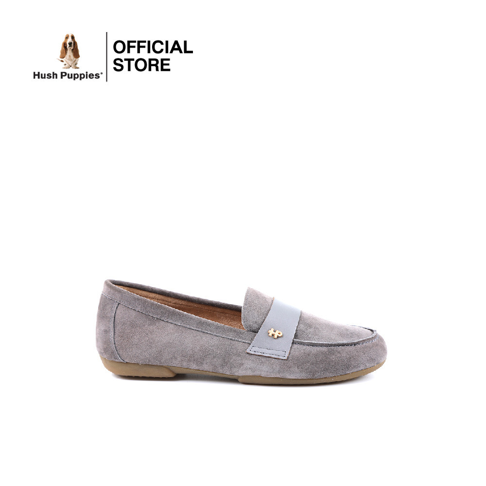 Hush Puppies รองเท้าผู้หญิง รุ่น HP 8WCFSI216G - สีเทา (รองเท้าลำลองหนังแท้ แบบสวม)