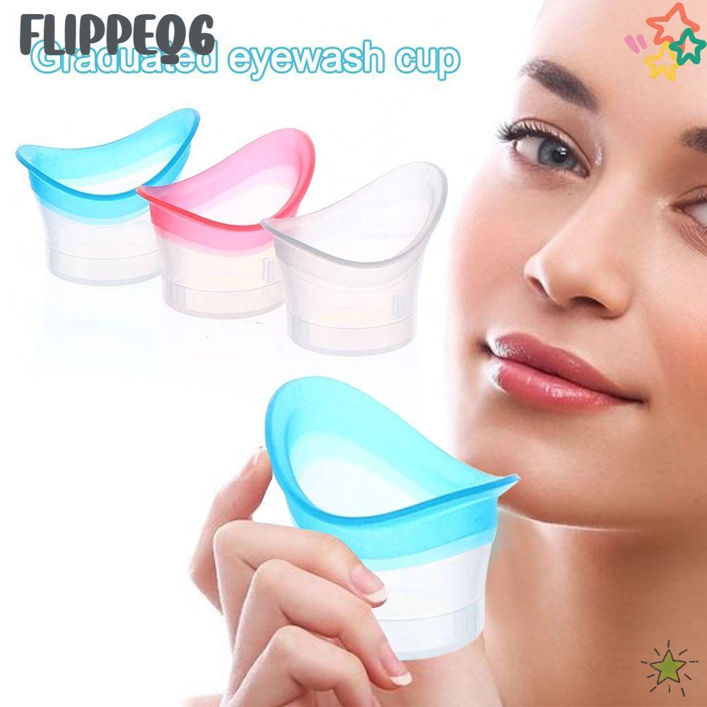 FLIPPEQ6 Eyewash Cup, Resuable Soft Eye Bath Cup, Eye Cleaning Container 10ml Eye Wash Cup ซิลิโคนฟลัชชิ่งล้างถ้วยผู้สูงอายุผู้หญิงผู้ชายเด็ก