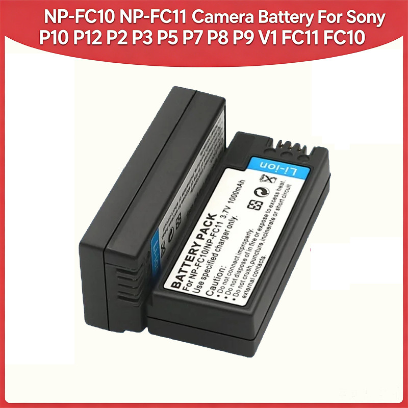 แบตเตอรี่กล้อง 1400mAh NP-FC10 NP-FC11 NP FC11 หรือเครื่องชาร์จสำหรับ Sony P10 P12 P2 P3 P5 P7 P8 P9