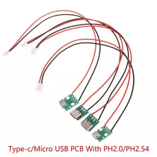 (GOOD) Type-c PCB พร้อมอะแดปเตอร์แปลง Cabel Micro USB เป็น DIP หญิงเชื่อมต่อ Breakout Board สายชาร์จบัดกรีบอร์ด Soet (ใหม่)