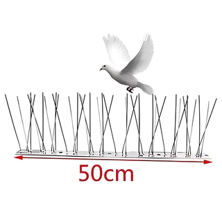 🐦10 ชุด อุปกรณ์ไล่นก หนามสแตนเลส 304 ยาว 50 ซม. มี 60 หนาม ป้องกันนกและนกพิราบมาอาศัยได้เป็นอย่างดี