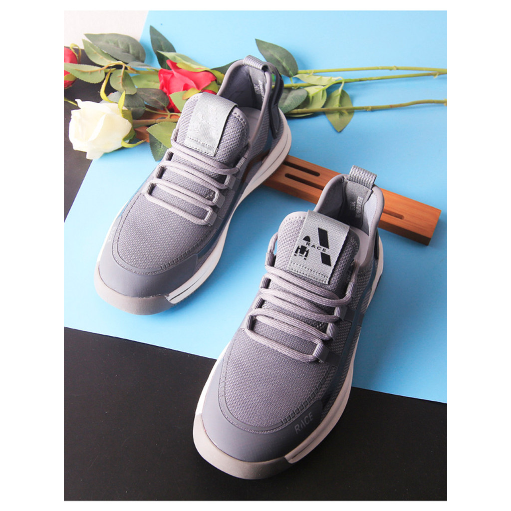 HL42163 Sea Series รองเท้ากีฬาผู้ชาย Breathable Flying ถักรองเท้าสบายๆส้นแบน Low-Top Youth Anti-Slip