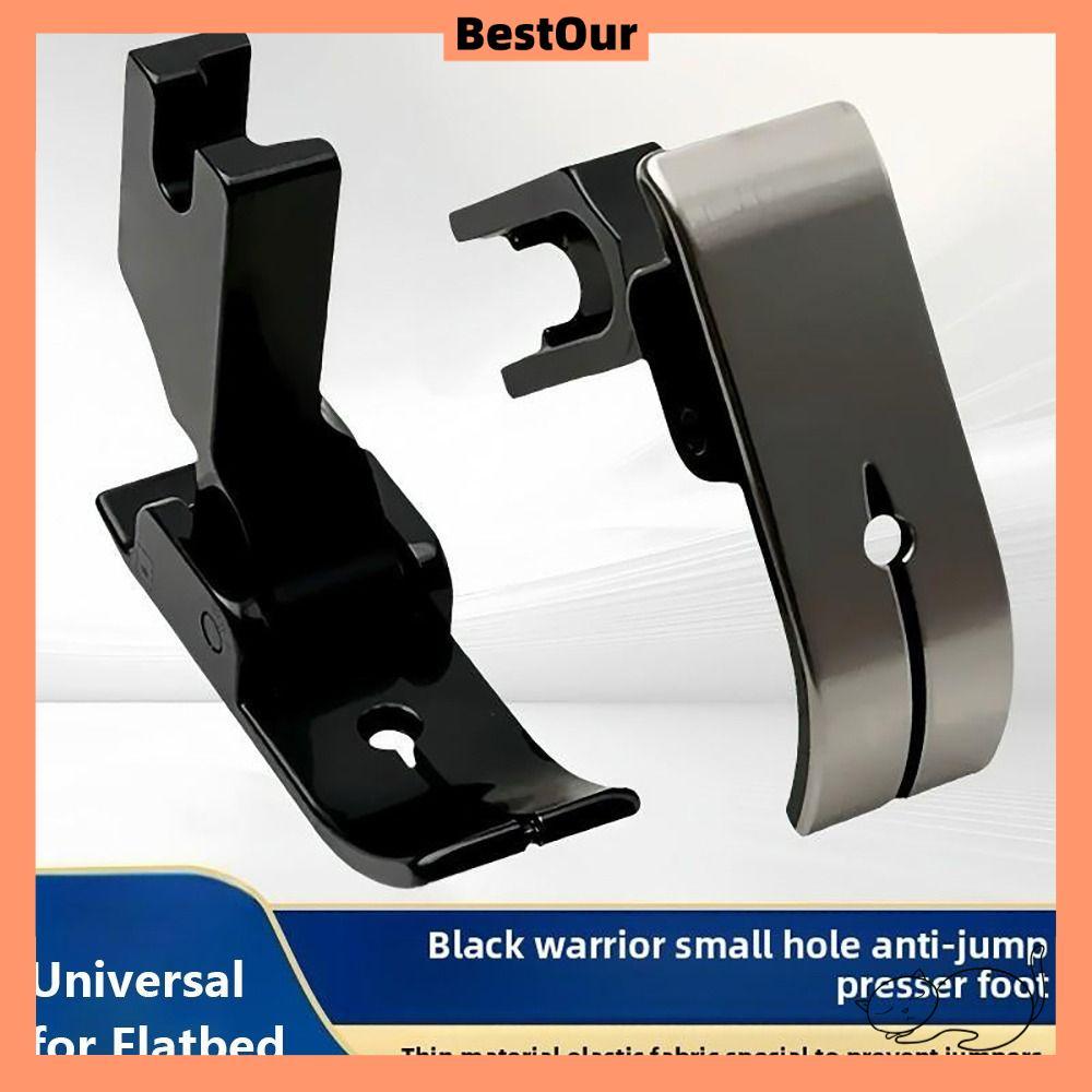 BESTOUR ตีนผีเย็บผ้า 1 ชิ้น, ด้ายป้องกันการกระโดดเย็บผ้าคอมพิวเตอร์รถยนต์แบบแบนอุตสาหกรรม|อุปกรณ์เสริม,เหล็กคาร์บอนทนทานสีดําสากล51742เหมาะกับแบน/คอมพิวเตอร์