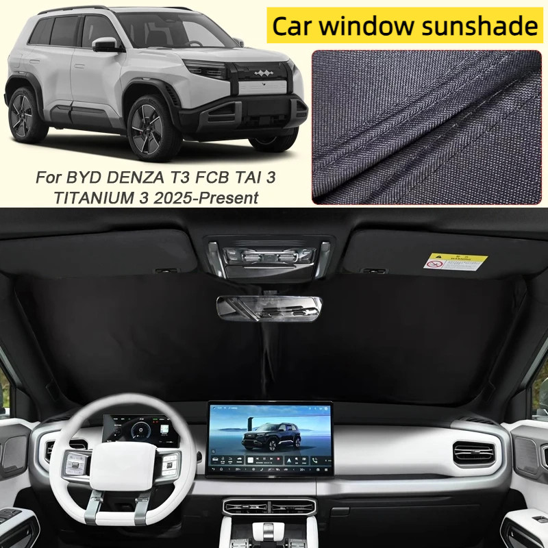 สําหรับ BYD DAENZA T3 FCB TAI 3 TITANIUM 3 2025-2026Car หน้าต่างสีดําความเป็นส่วนตัวบังแดด Anti-UV ฉ