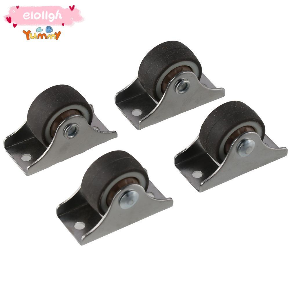 ELOGH 4 ชิ้น Silent Ball Bearing, Mini 1 ล้อคงที่, โลหะด้านบนขนาดเล็กล้อลิ้นชักเตียง